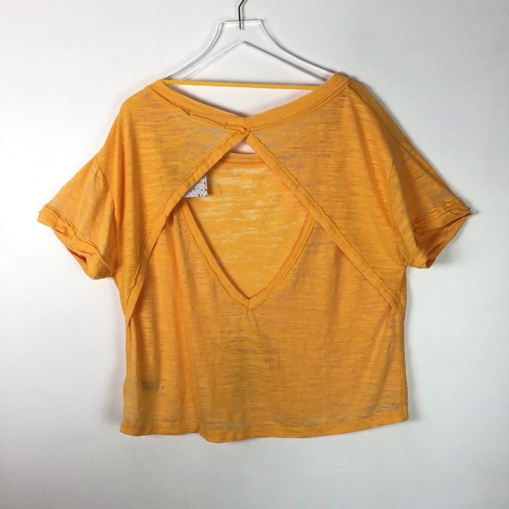 Free People Bright Mango Open Back Top - Picture 4 of 6